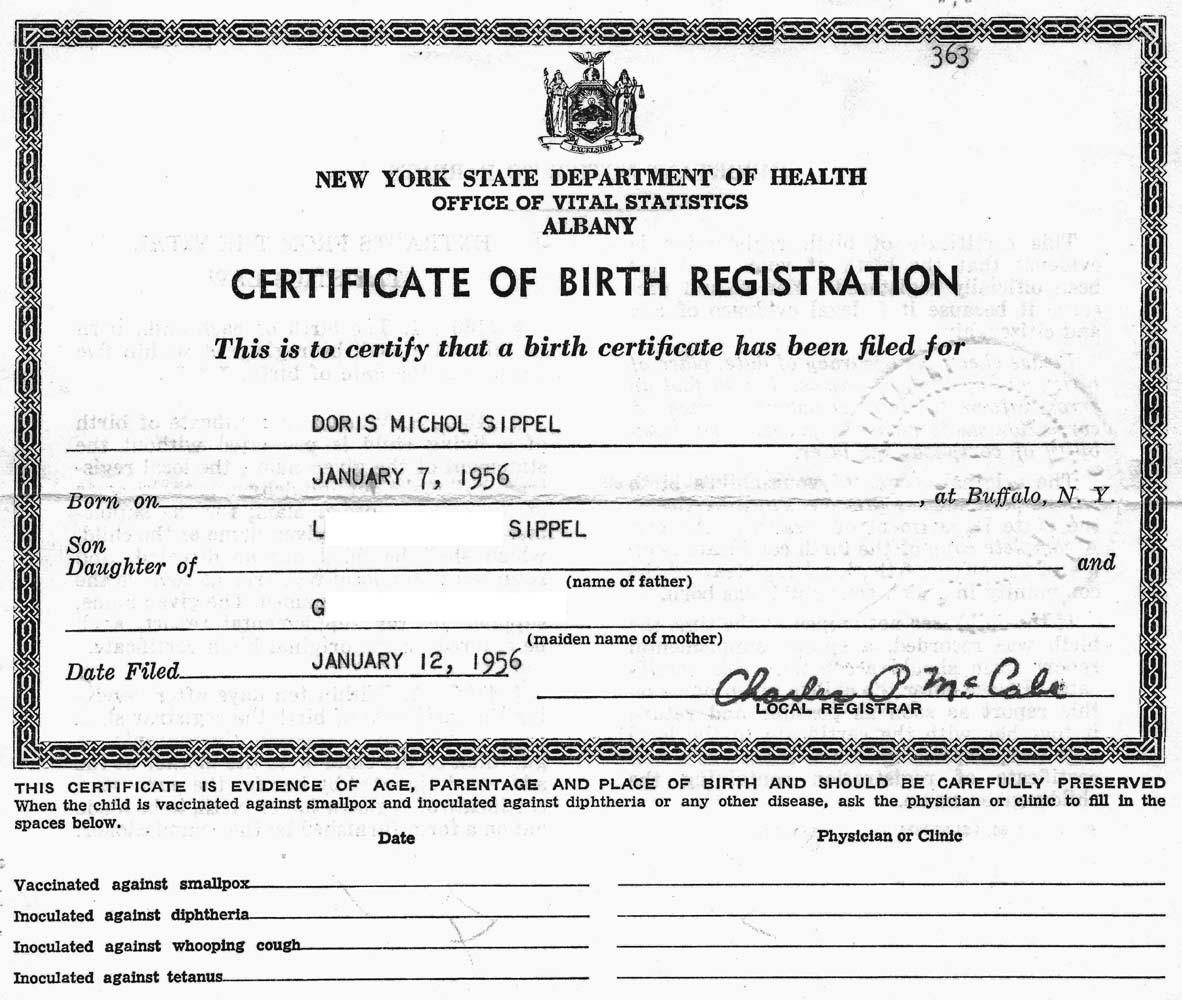 CertificateOfBirthregistration-DMS ParentsNamesRedacted Resized Web 6x5